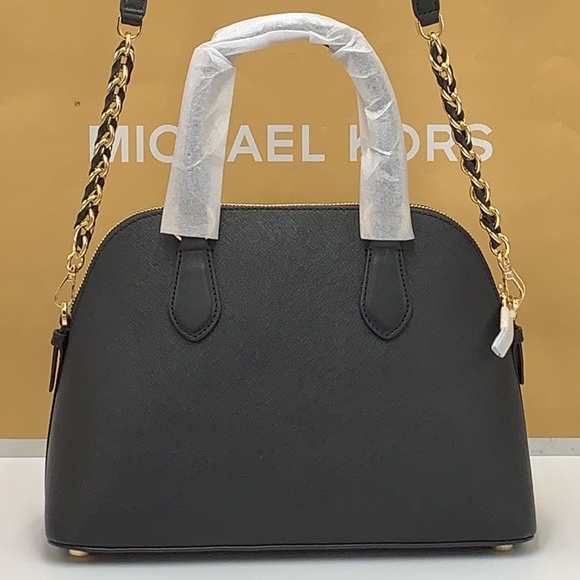MICHAEL KORS
(NWT
Veronica Medium Saffiano Leather Dome
Satchel BLACK COLOR - Picture 4 of 14